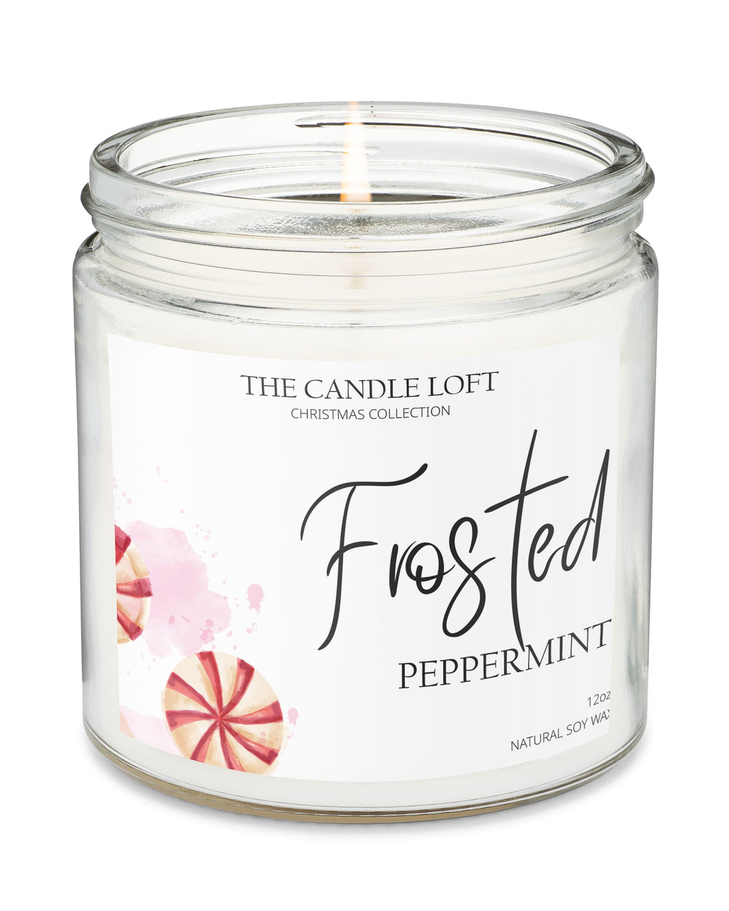 The Candle Loft Candles 12oz Frosted Peppermint Candle